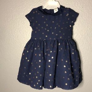 Gold and Navy Dress